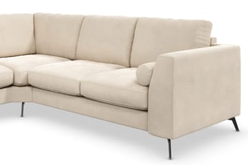 Ocean Lyx 5-sits Vändbar L-formad Hörnsoffa i Sammet - Beige - Products - Möbler - Soffa - Hörnsoffa
