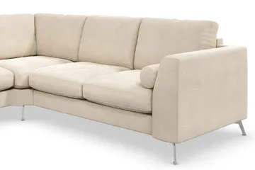 Ocean Lyx 5-sits Vändbar L-formad Hörnsoffa i Sammet - Beige - Products - Möbler - Soffa - Hörnsoffa
