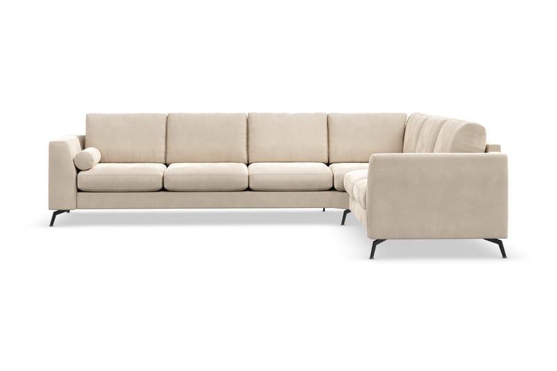 Ocean Lyx 5-sits Vändbar L-formad Hörnsoffa i Sammet - Beige - Products - Möbler - Soffa - Hörnsoffa