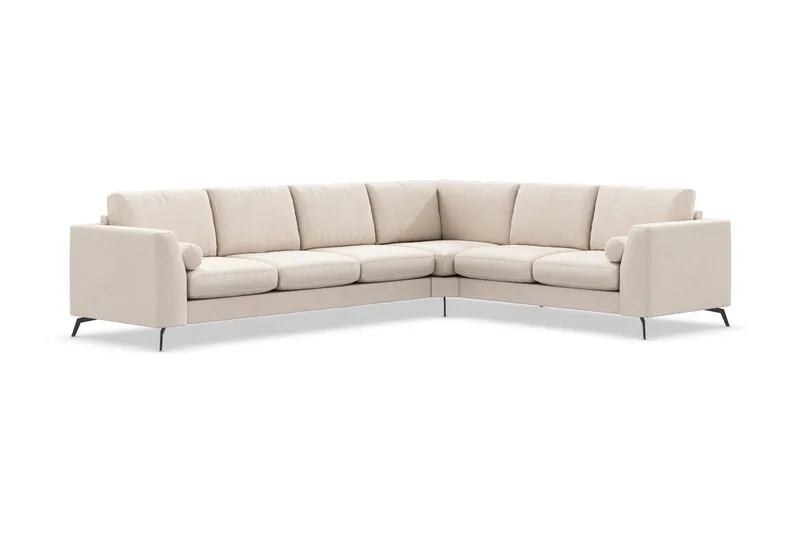 Ocean Lyx 5-sits Vändbar L-formad Hörnsoffa i Tyg - Beige - Products - Möbler - Soffa - Hörnsoffa