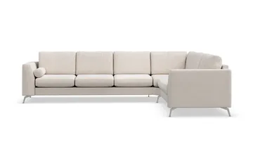 Ocean Lyx 5-sits Vändbar L-formad Hörnsoffa i Tyg - Beige - Products - Möbler - Soffa - Hörnsoffa
