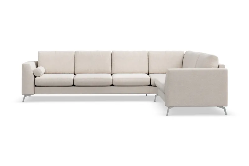 Ocean Lyx 5-sits Vändbar L-formad Hörnsoffa i Tyg - Beige - Products - Möbler - Soffa - Hörnsoffa