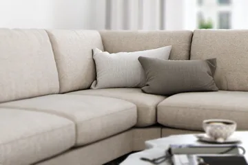 Ocean Lyx 5-sits Vändbar L-formad Hörnsoffa i Tyg - Beige - Products - Möbler - Soffa - Hörnsoffa
