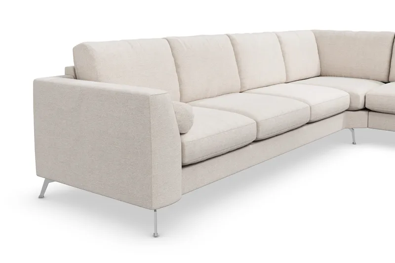 Ocean Lyx 5-sits Vändbar L-formad Hörnsoffa i Tyg - Beige - Products - Möbler - Soffa - Hörnsoffa