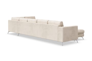 Ocean Lyx 6-sits Högervänd U-formad Soffa med Divan och Schäslong + Fotpall i Manchester - Beige - Products - Möbler - Soffa - U-soffa