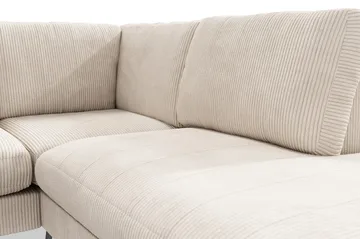 Ocean Lyx 6-sits Högervänd U-formad Soffa med Divan och Schäslong + Fotpall i Manchester - Beige - Products - Möbler - Soffa - U-soffa