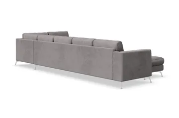 Ocean Lyx 6-sits Högervänd U-formad Soffa med Divan och Schäslong + Fotpall i Manchester - Mörkgrå - Products - Möbler - Soffa - U-soffa