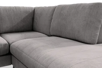 Ocean Lyx 6-sits Högervänd U-formad Soffa med Divan och Schäslong + Fotpall i Manchester - Mörkgrå - Products - Möbler - Soffa - U-soffa