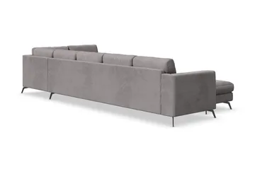 Ocean Lyx 6-sits Högervänd U-formad Soffa med Divan och Schäslong + Fotpall i Manchester - Mörkgrå - Products - Möbler - Soffa - U-soffa