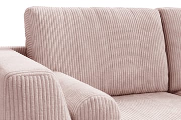 Ocean Lyx 6-sits Högervänd U-formad Soffa med Divan och Schäslong + Fotpall i Manchester - Rosa - Products - Möbler - Soffa - U-soffa