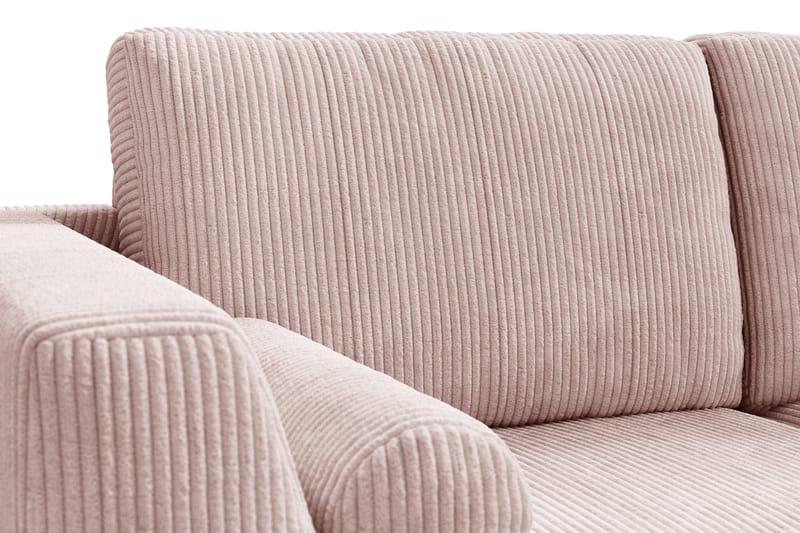 Ocean Lyx 6-sits Högervänd U-formad Soffa med Divan och Schäslong + Fotpall i Manchester - Rosa - Products - Möbler - Soffa - U-soffa