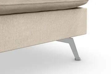 Ocean Lyx 6-sits Högervänd U-formad Soffa med Divan och Schäslong + Fotpall i Sammet - Beige - Products - Möbler - Soffa - U-soffa