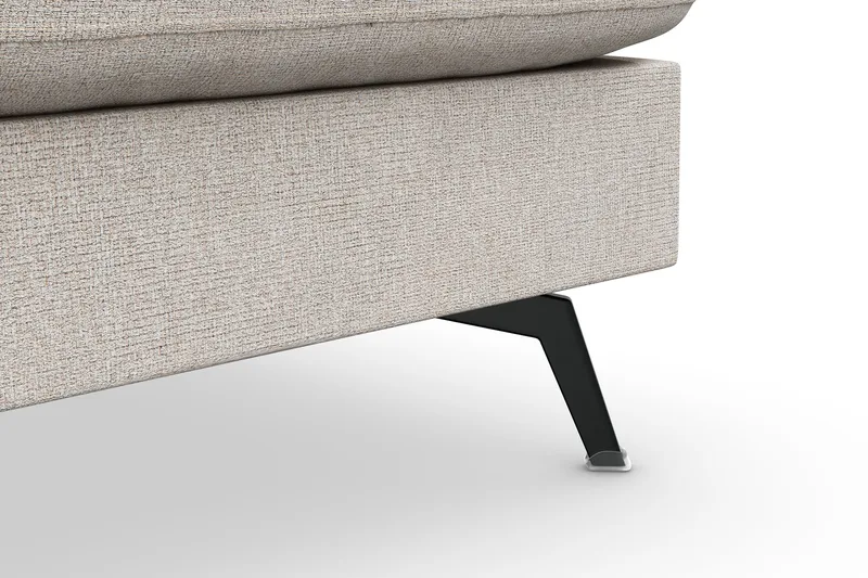 Ocean Lyx 6-sits Högervänd U-formad Soffa med Divan och Schäslong + Fotpall i Tyg - Beige - Products - Möbler - Soffa - U-soffa