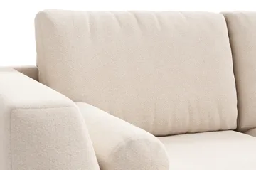 Ocean Lyx 6-sits Högervänd U-formad Soffa med Divan och Schäslong + Fotpall i Tyg - Beige - Products - Möbler - Soffa - U-soffa