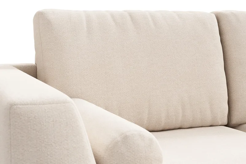 Ocean Lyx 6-sits Högervänd U-formad Soffa med Divan och Schäslong + Fotpall i Tyg - Beige - Products - Möbler - Soffa - U-soffa