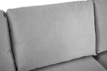 Ocean Lyx 6-sits Högervänd U-formad Soffa med Divan och Schäslong + Fotpall i Tyg - Grå - Products - Möbler - Soffa - U-soffa