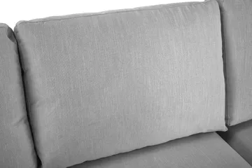 Ocean Lyx 6-sits Högervänd U-formad Soffa med Divan och Schäslong + Fotpall i Tyg - Grå - Products - Möbler - Soffa - U-soffa
