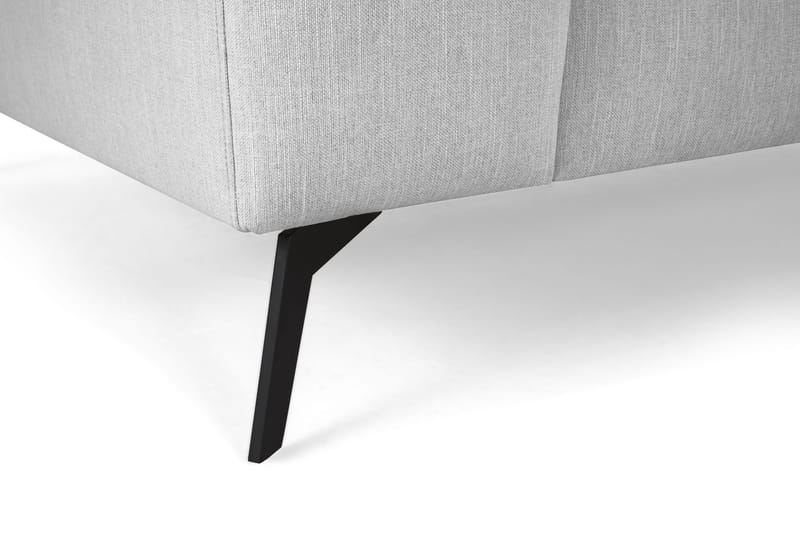 Ocean Lyx 6-sits Högervänd U-formad Soffa med Divan och Schäslong + Fotpall i Tyg - Grå - Products - Möbler - Soffa - U-soffa