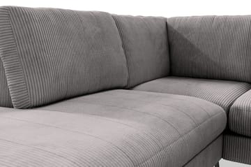 Ocean Lyx 6-sits Vänstervänd U-formad Soffa med Divan och Schäslong + Fotpall i Manchester - Mörkgrå - Products - Möbler - Soffa - U-soffa