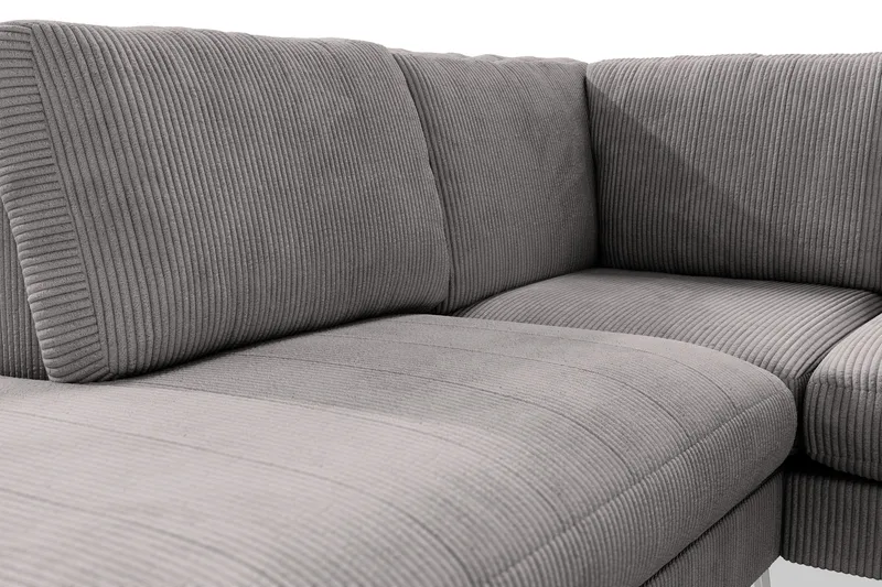 Ocean Lyx 6-sits Vänstervänd U-formad Soffa med Divan och Schäslong + Fotpall i Manchester - Mörkgrå - Products - Möbler - Soffa - U-soffa