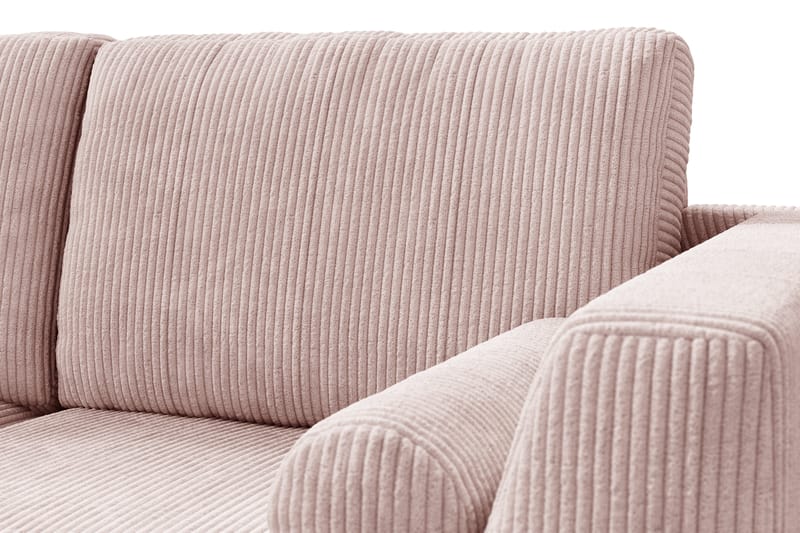 Ocean Lyx 6-sits Vänstervänd U-formad Soffa med Divan och Schäslong + Fotpall i Manchester - Rosa - Products - Möbler - Soffa - U-soffa