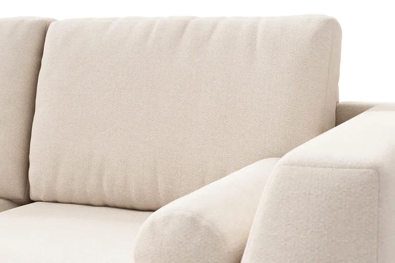 Ocean Lyx 6-sits Vänstervänd U-formad Soffa med Divan och Schäslong + Fotpall i Tyg - Beige - Products - Möbler - Soffa - Divansoffa & schäslongsoffa