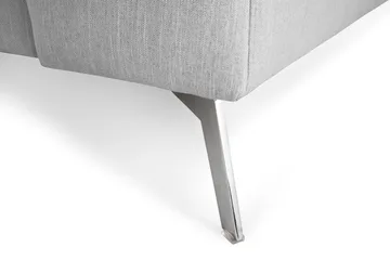 Ocean Lyx 6-sits Vänstervänd U-formad Soffa med Divan och Schäslong + Fotpall i Tyg - Grå - Products - Möbler - Soffa - U-soffa
