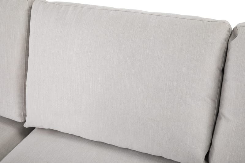 Ocean Lyx 6-sits Vänstervänd U-formad Soffa med Divan och Schäslong + Fotpall i Tyg - Ljusgrå - Products - Möbler - Soffa - U-soffa
