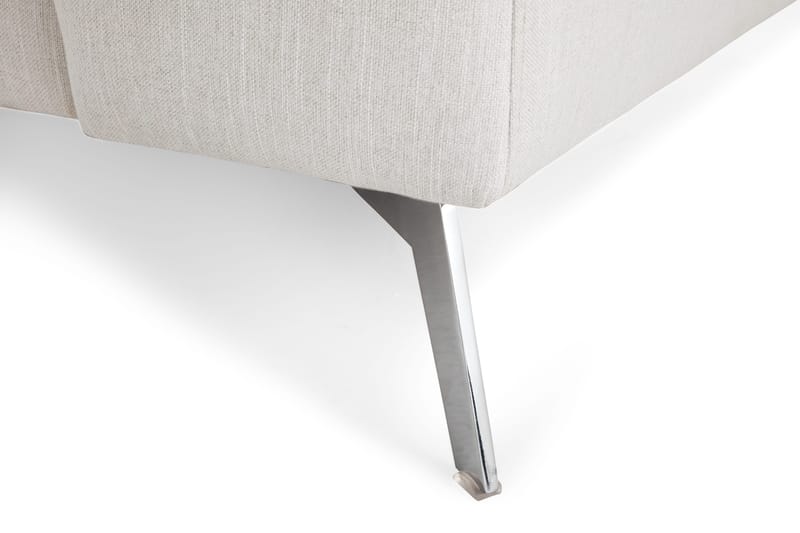 Ocean Lyx 6-sits Vänstervänd U-formad Soffa med Divan och Schäslong + Fotpall i Tyg - Ljusgrå - Products - Möbler - Soffa - U-soffa