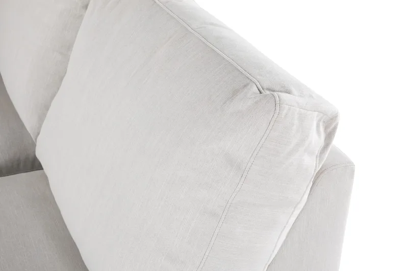 Ocean Lyx 6-sits Vänstervänd U-formad Soffa med Divan och Schäslong + Fotpall i Tyg - Ljusgrå - Products - Möbler - Soffa - U-soffa