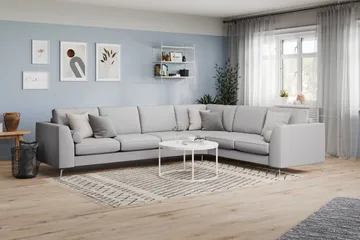 Ocean Lyx Hörnsoffa Vändbar - Linnegrå - Products - Möbler - Soffa - Hörnsoffa