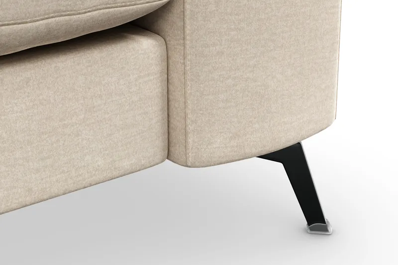 Ocean Lyx Soffa med Nackrullar i Tyg - Beige - Products - Möbler - Soffa - Sammetssoffa