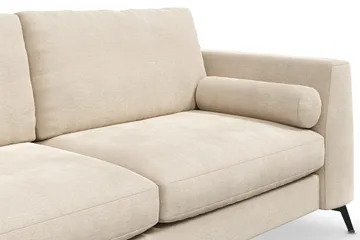 Ocean Lyx Soffa med Nackrullar i Tyg - Beige - Products - Möbler - Soffa - Sammetssoffa