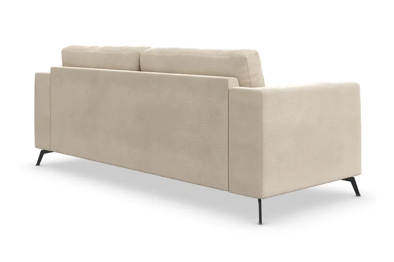 Ocean Lyx Soffa med Nackrullar i Tyg - Beige - Products - Möbler - Soffa - Sammetssoffa