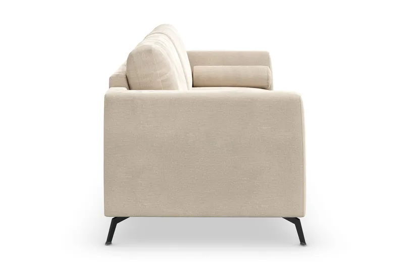 Ocean Lyx Soffa med Nackrullar i Tyg - Beige - Products - Möbler - Soffa - Sammetssoffa
