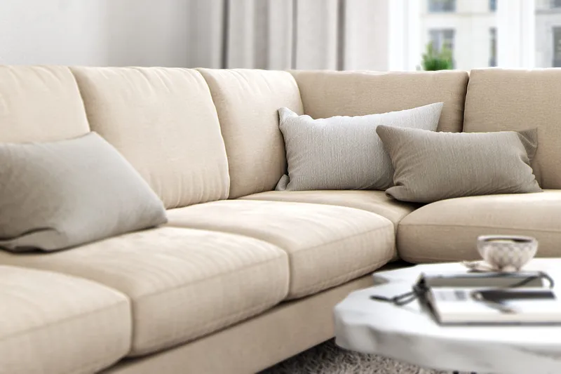 Ocean Lyx U-soffa med Schäslong Höger - Beige - Products - Möbler - Soffa - U-soffa