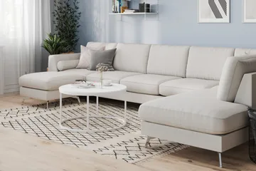 Ocean Lyx U-soffa med Schäslong Höger - Linnebeige - Products - Möbler - Soffa - U-soffa