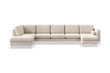 Ocean Lyx U-soffa med Schäslong Vänster - Beige - Products - Möbler - Soffa - U-soffa
