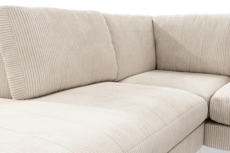 Ocean Lyx U-soffa med Schäslong Vänster - Beige - Products - Möbler - Soffa - U-soffa
