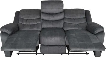 Olvani 3-sits Reclinersoffa i tyg elektrisk - Grå - Products - Möbler - Soffa - Biosoffa & reclinersoffa