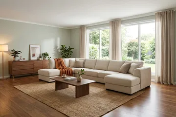 Optus 6-sits U-soffa med Divan och schäslong höger - Beige - Products - Möbler - Soffa - U-soffa