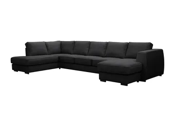 Optus 6-sits U-soffa med Divan och schäslong höger - Svart - Products - Möbler - Soffa - U-soffa
