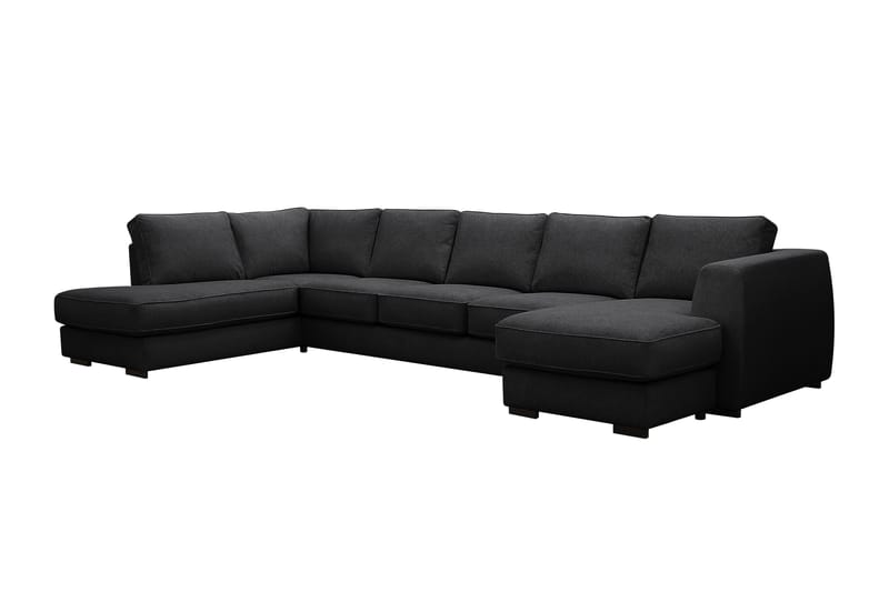 Optus 6-sits U-soffa med Divan och schäslong höger - Svart - Products - Möbler - Soffa - U-soffa