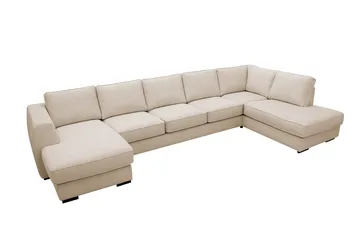Optus 6-sits U-soffa med Divan och schäslong vänster - Beige - Products - Möbler - Soffa - U-soffa