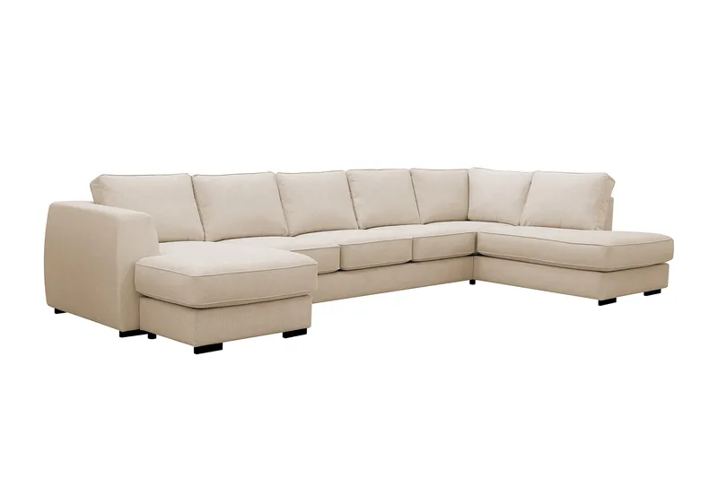 Optus 6-sits U-soffa med Divan och schäslong vänster - Beige - Products - Möbler - Soffa - U-soffa