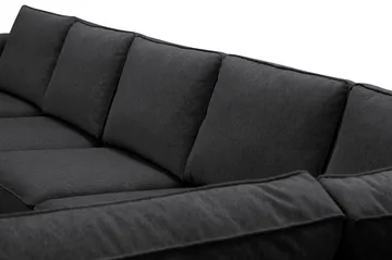 Optus 6-sits U-soffa med Divan och schäslong vänster - Svart - Products - Möbler - Soffa - U-soffa