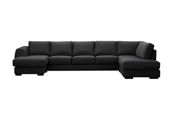 Optus 6-sits U-soffa med Divan och schäslong vänster - Svart - Products - Möbler - Soffa - U-soffa