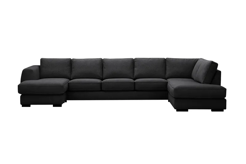 Optus 6-sits U-soffa med Divan och schäslong vänster - Svart - Products - Möbler - Soffa - U-soffa