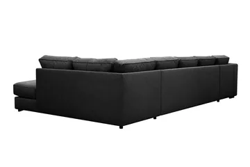 Optus 6-sits U-soffa med Divan och schäslong vänster - Svart - Products - Möbler - Soffa - U-soffa