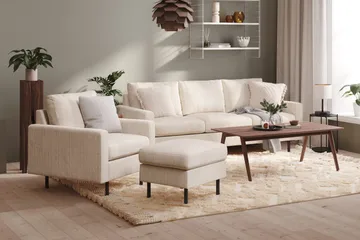 Peppe 3-sits Manchestersoffa - Beige - Products - Möbler - Soffa - 3 sits soffa
